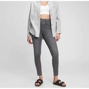 Gap Denim Universal Legging Jeans Womens 16/33R Washed Black Super Stretch NWT